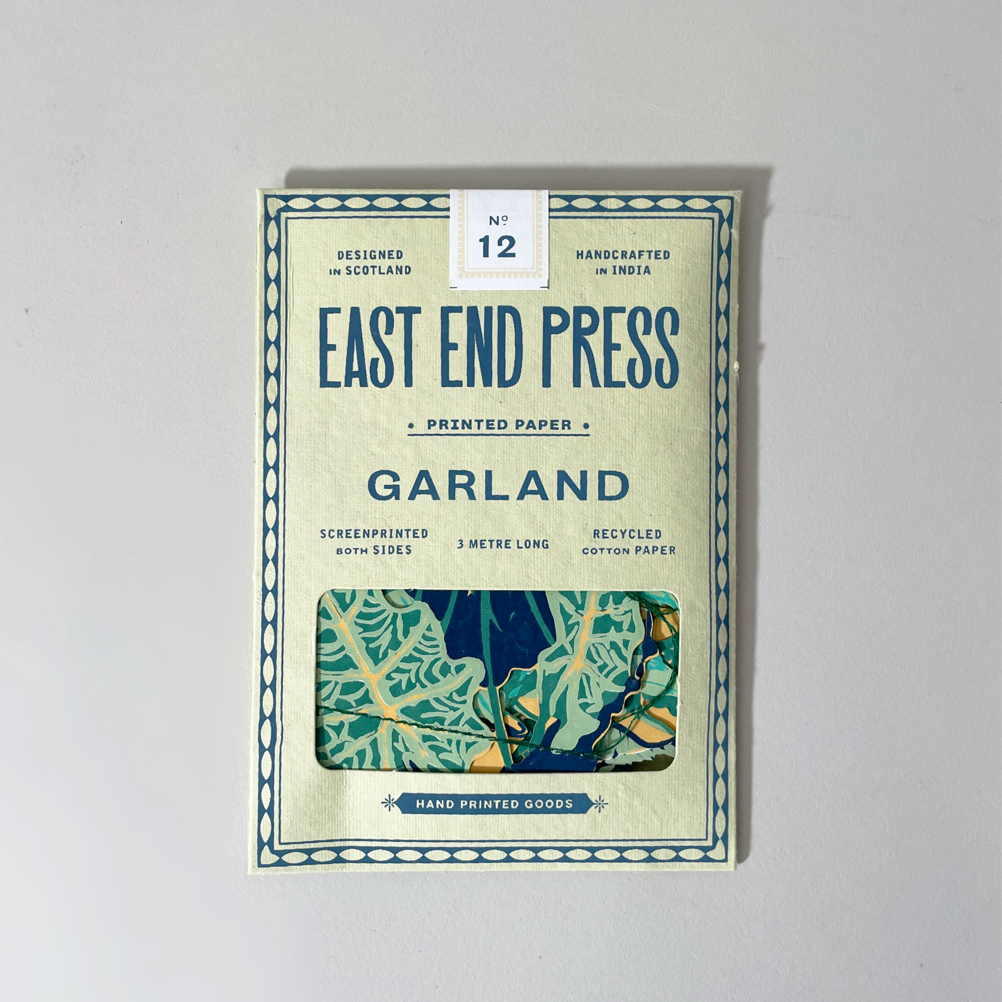 East End Press Houseplants Sewn Paper Garland - Hand Screen-Printed