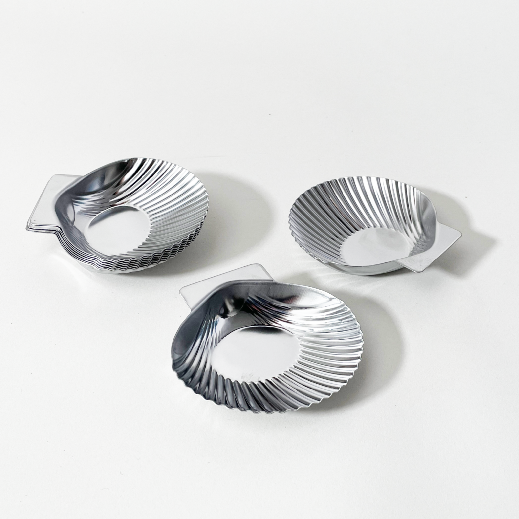 Fox Run Brands Stainless Steel Shell-Shaped Dishes for Cooking & Serving
