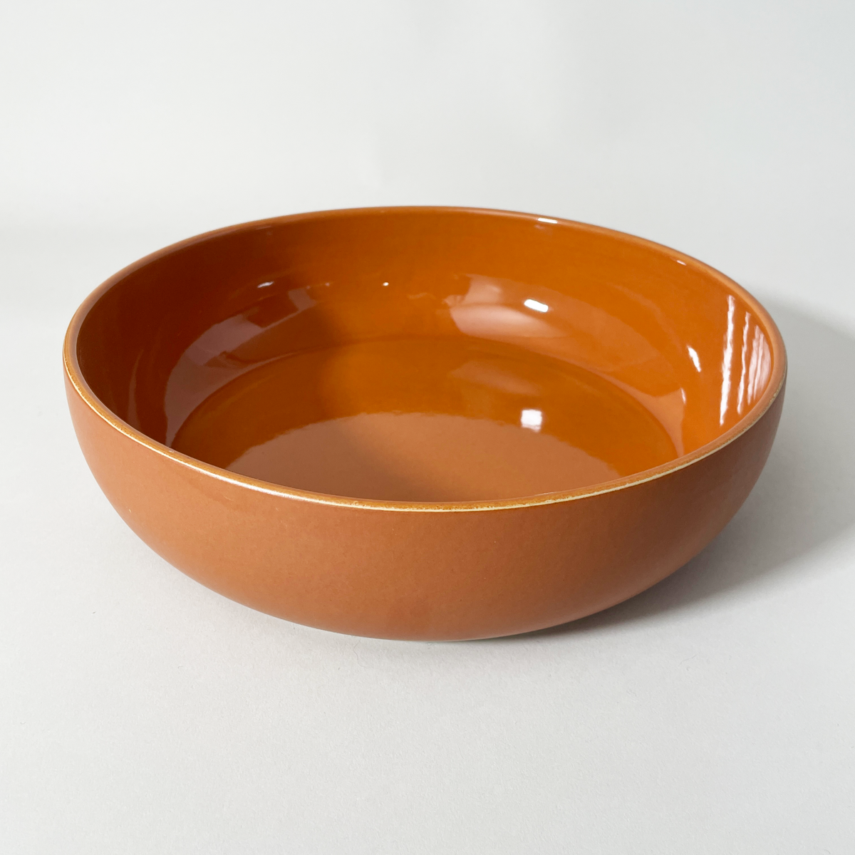 Gharyan Low Stoneware Serving Bowl, Terracotta