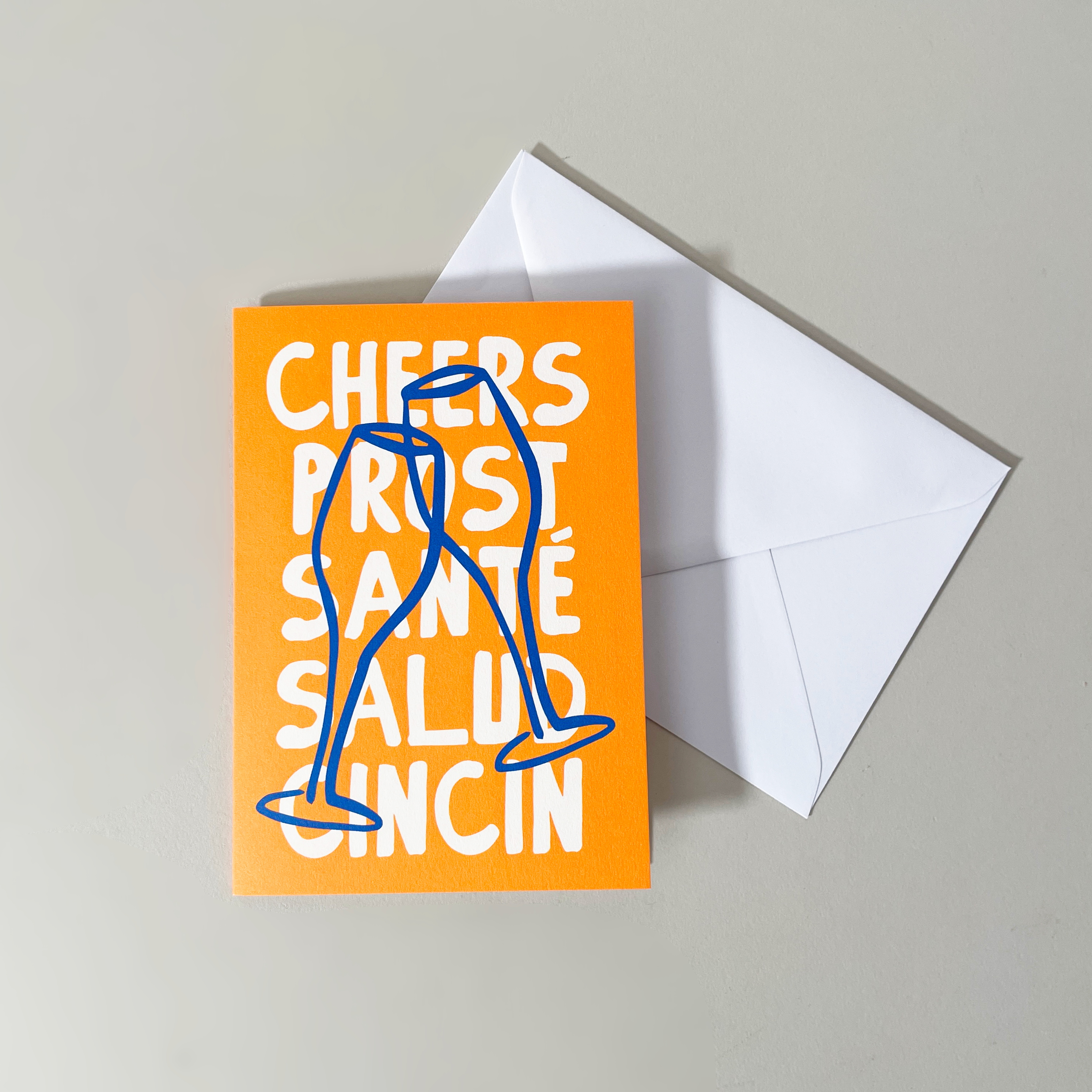 Graphic Factory Cheers Greeting Card – Blank Inside, Envelope Included