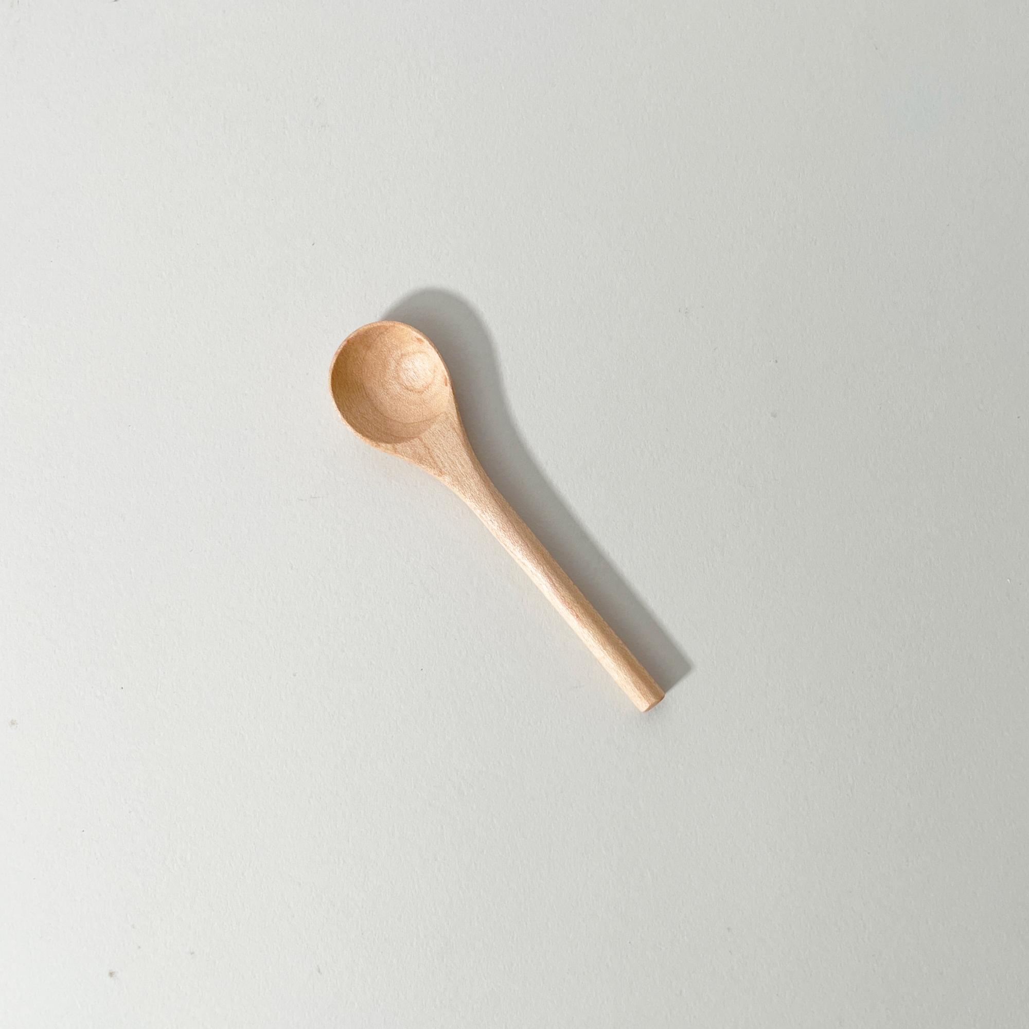 JBrody & Co. Handcrafted Tiny Maple Wood Condiment Spoon