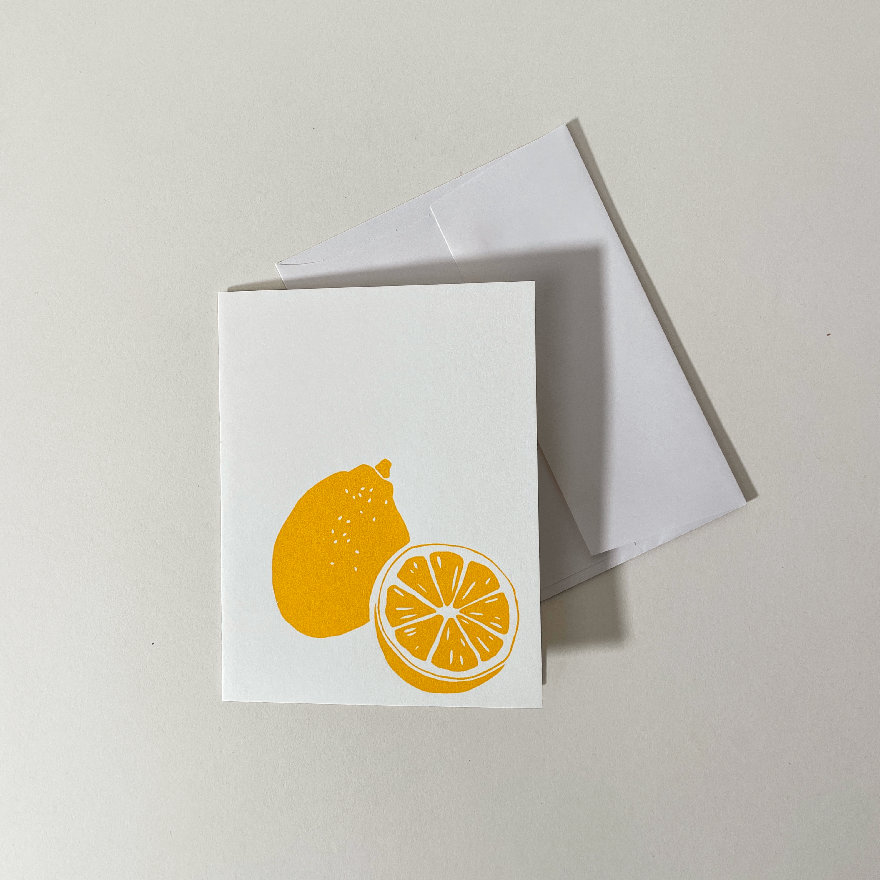 Kinaloon - Screen Printed Lemon Card - R&D Goods