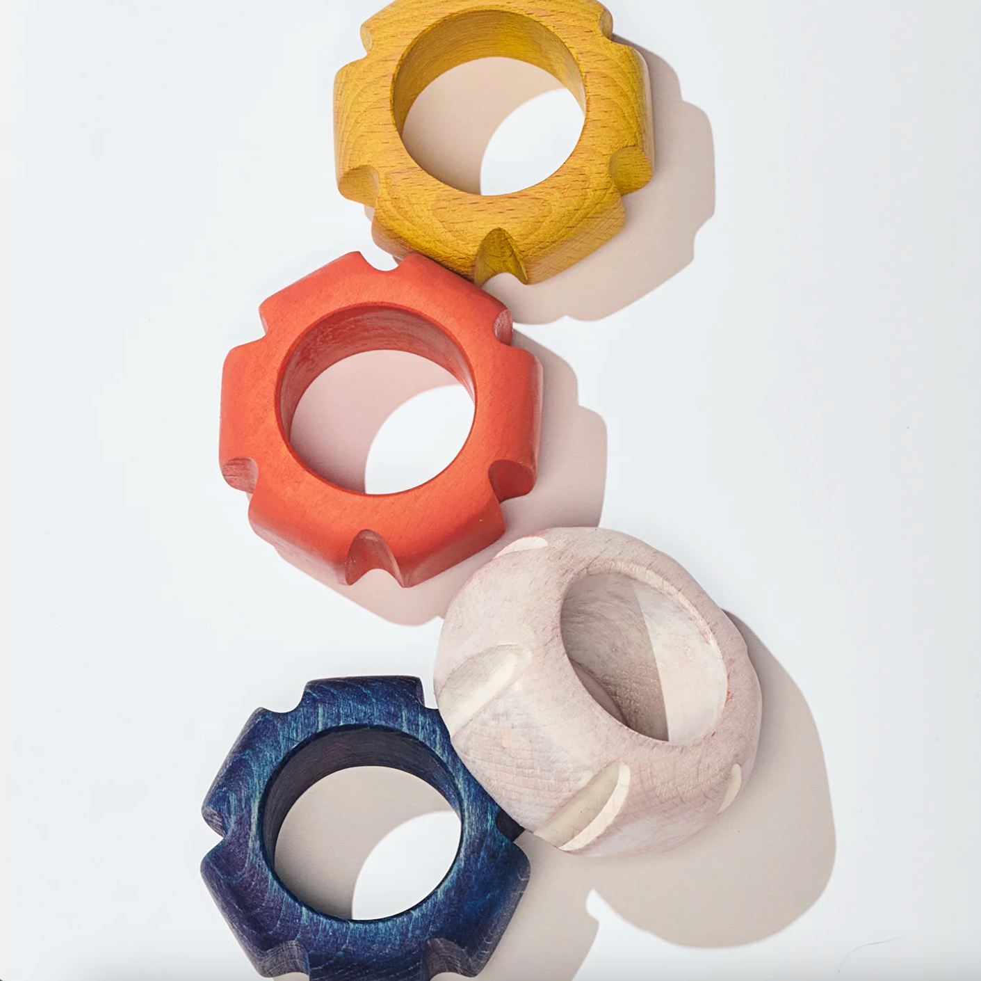 Tortuga Forma Asterisk Napkin Ring Set, Bold