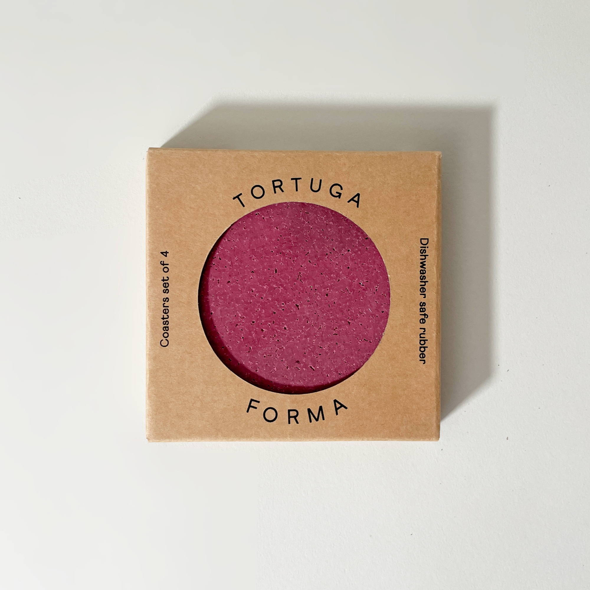 Tortuga Forma Cosmos Coaster Set, Sunrise - Durable Recycled Rubber