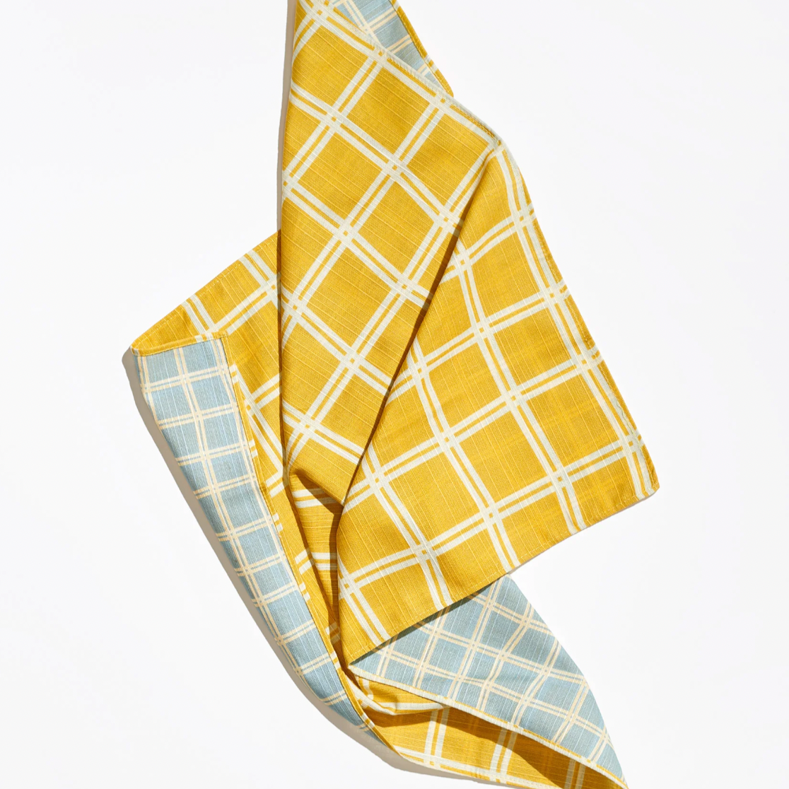 Tortuga Forma Double-Sided Dinner Napkin Set, Grid Sky