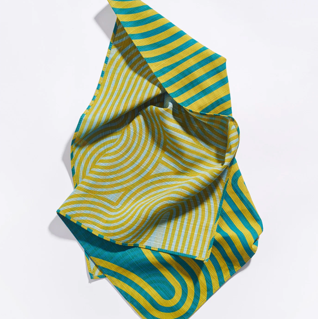 Tortuga Forma Double-Sided Dinner Napkin Set, Peridot Comb