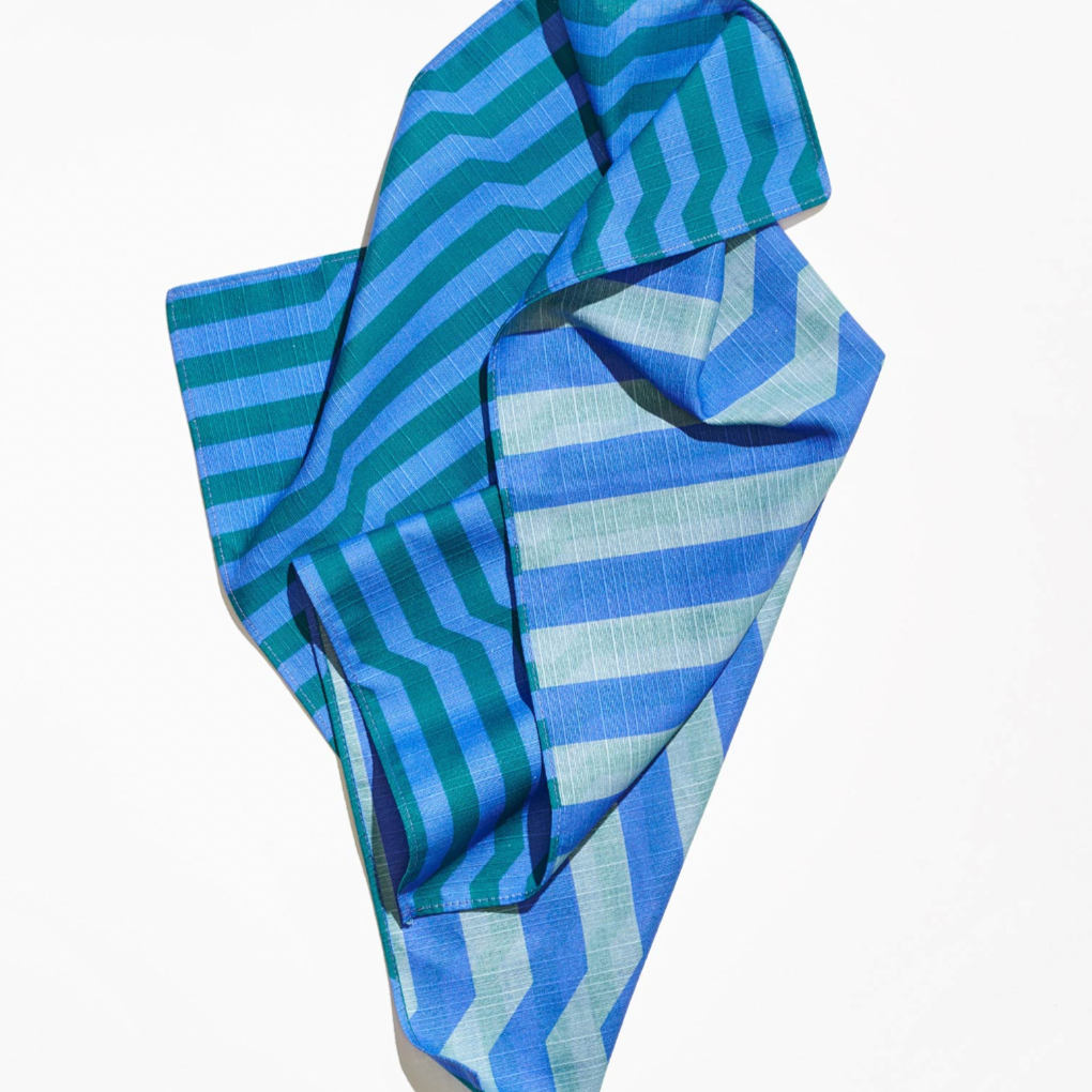 Tortuga Forma Double Sided Dinner Napkin Set, Marine Stripe