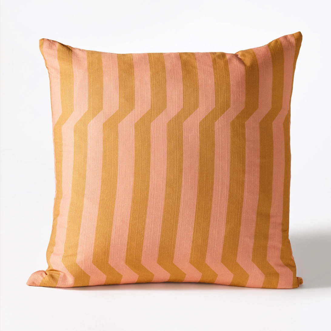 Tortuga Forma Throw Pillow, Clay – Japanese Cotton, 18.5" Square