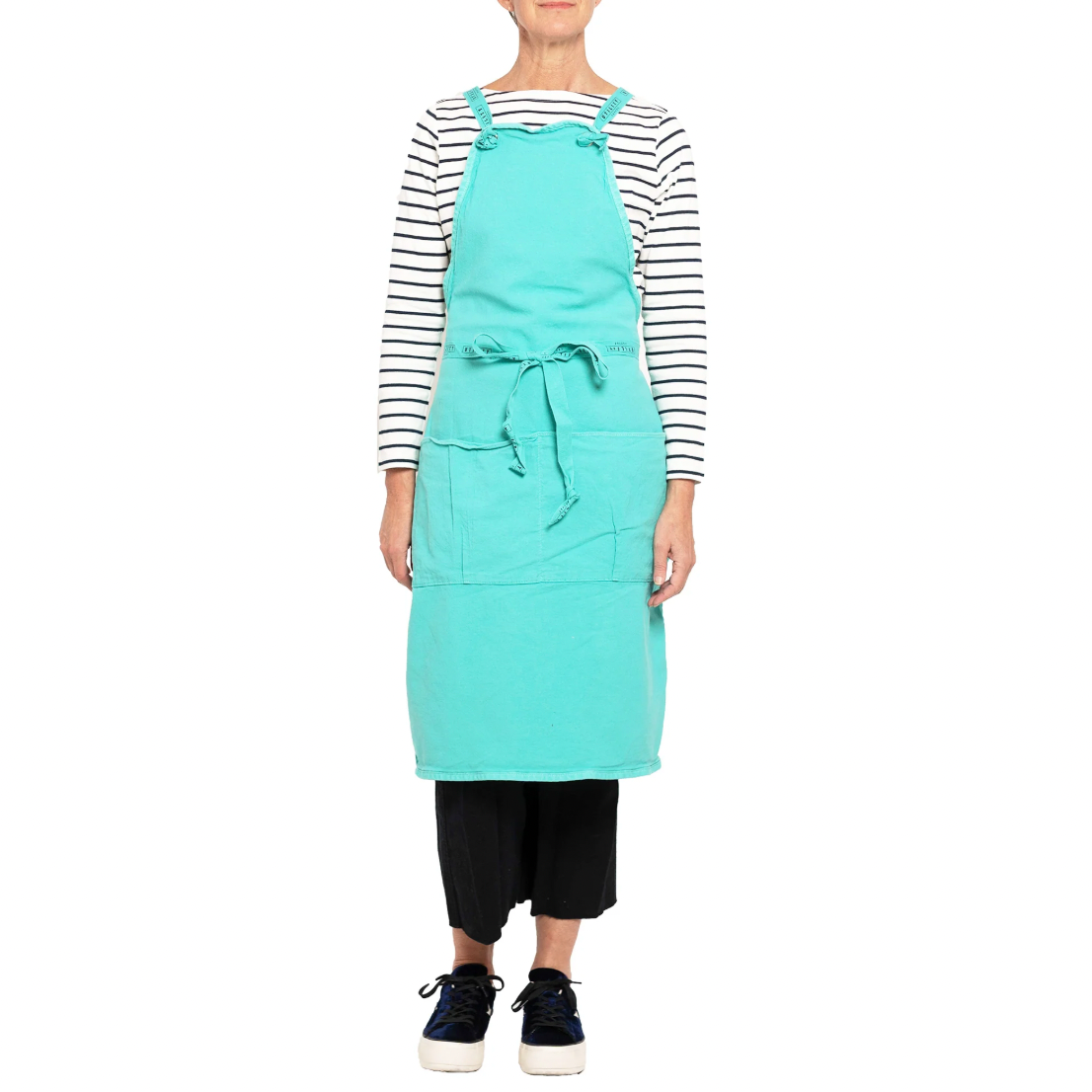 Utility Canvas Aqua Full Apron – Garment-Dyed with 5 Pockets
