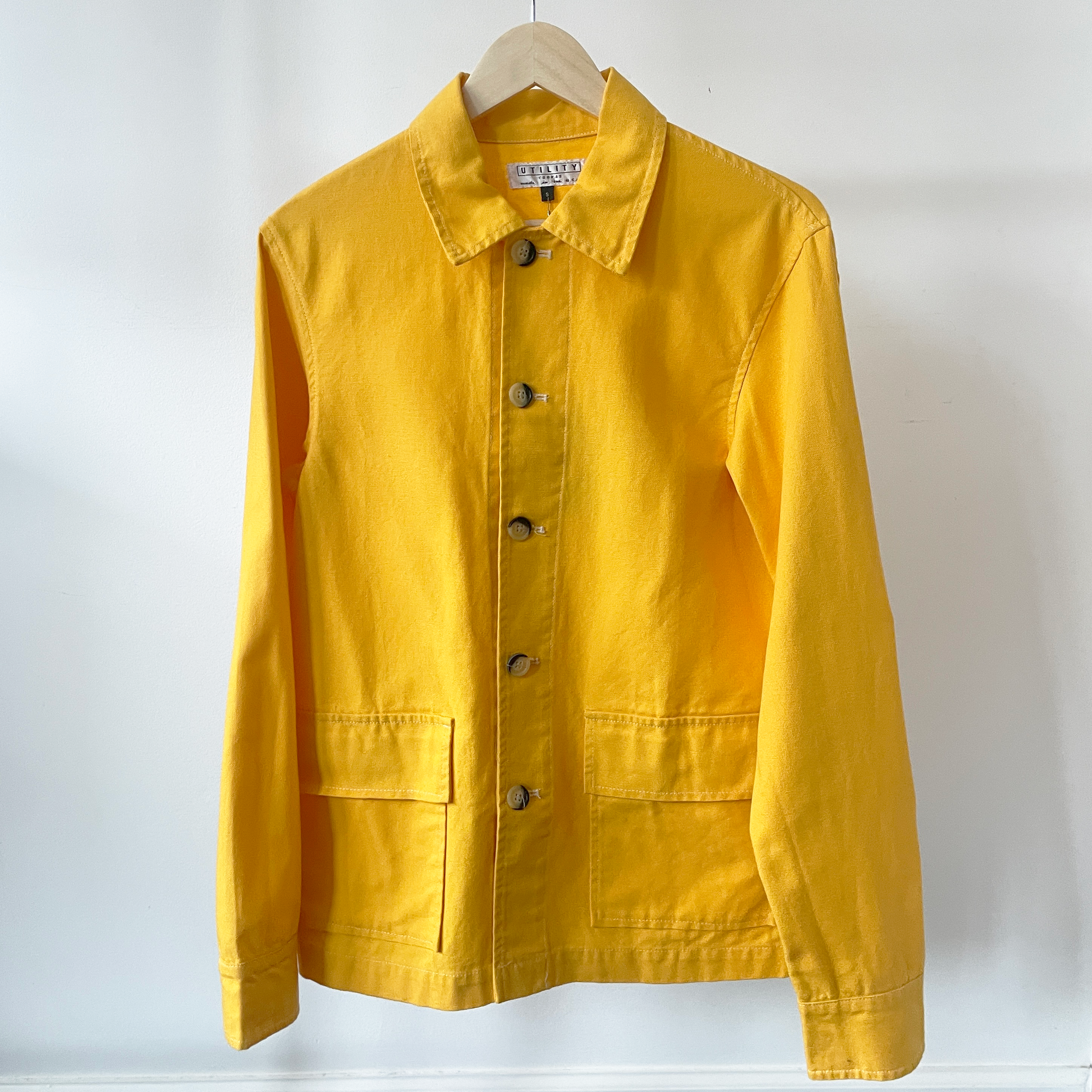 Utility Canvas Yellow Chore Coat – 12 oz Canvas, Pre-Shrunk & Durable