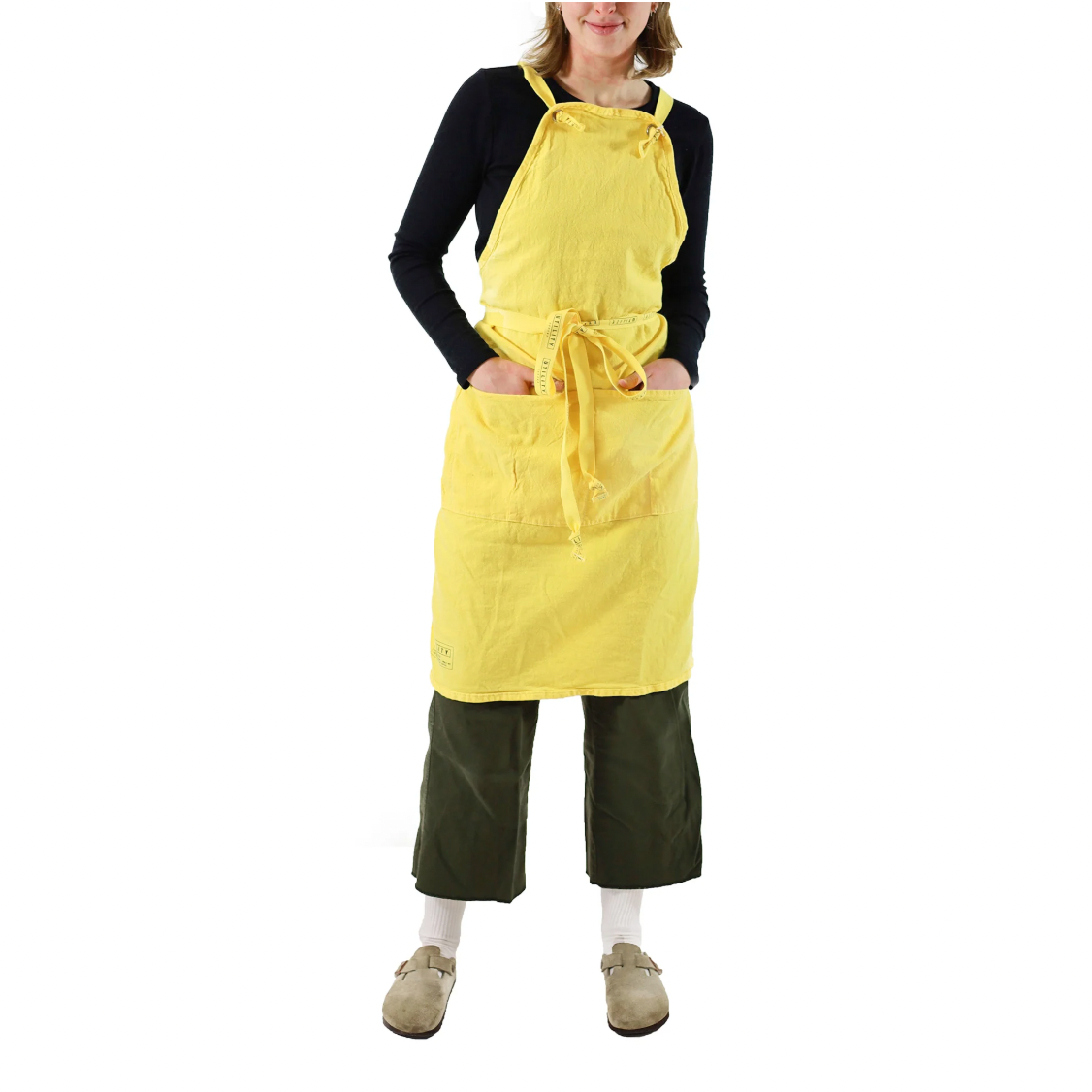 Utility Canvas Lemon Full Apron – Garment-Dyed with 5 Pockets