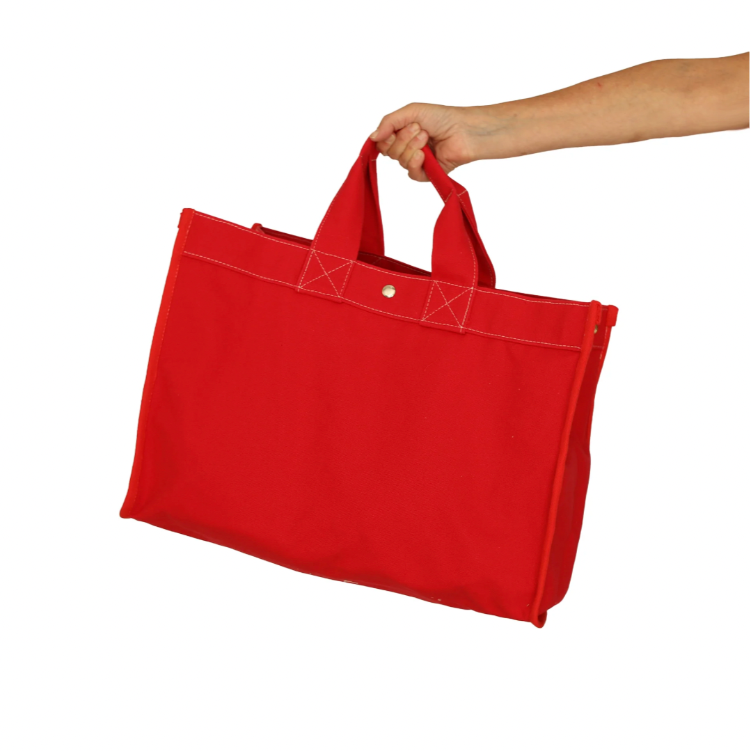 Utility Canvas Red Classic Field Bag – Durable 18oz Canvas Tote