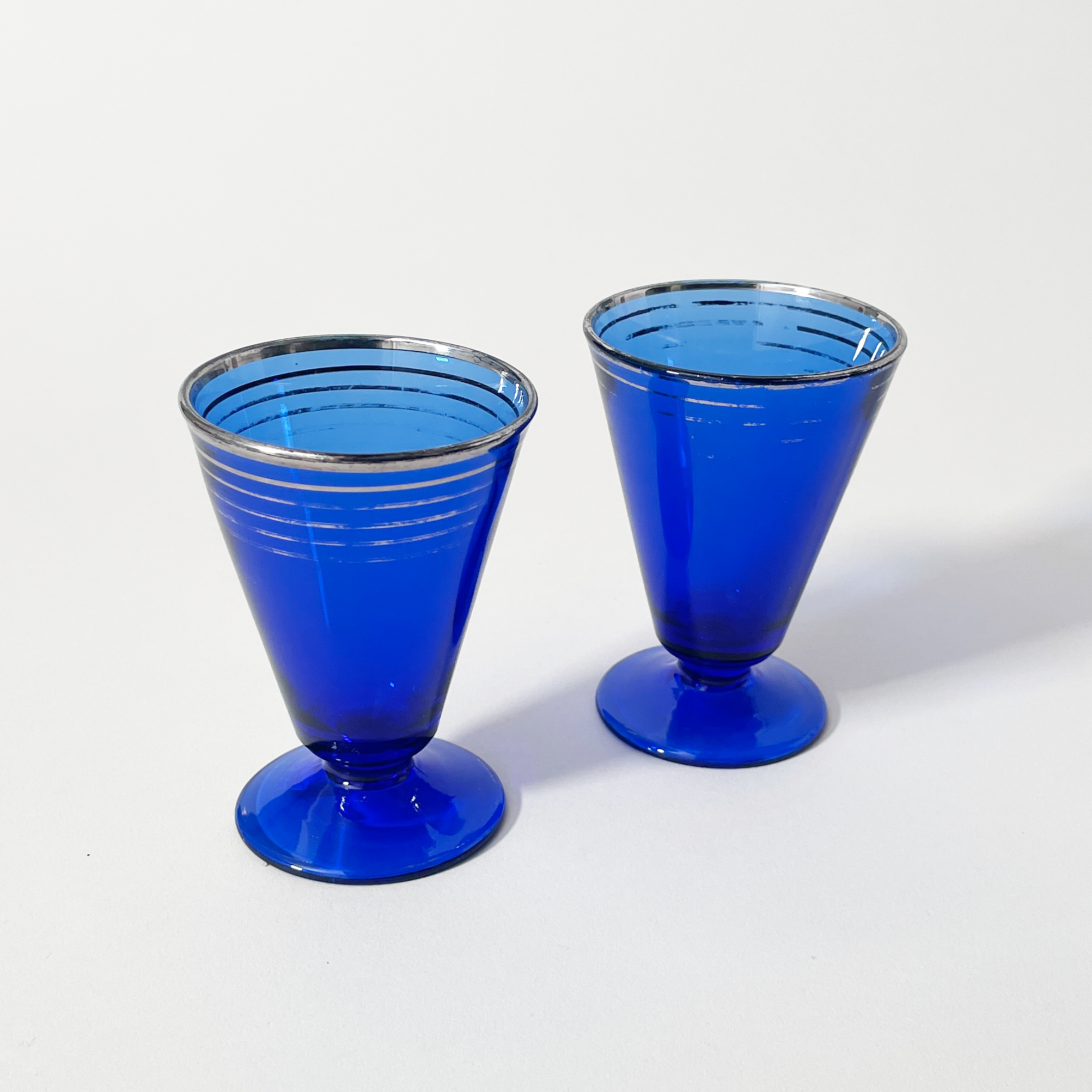 Vintage Blue Footed Glasses