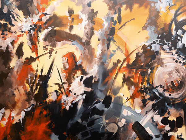 Andrew Federman "In All Seriousness" (2024) – Acrylic on Canvas, 36"x48"