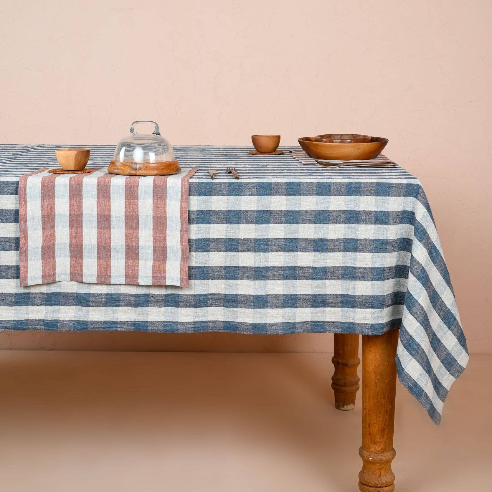 Linen Gingham Tablecloths
