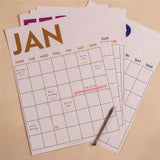 Undated Monthly Wall Planner