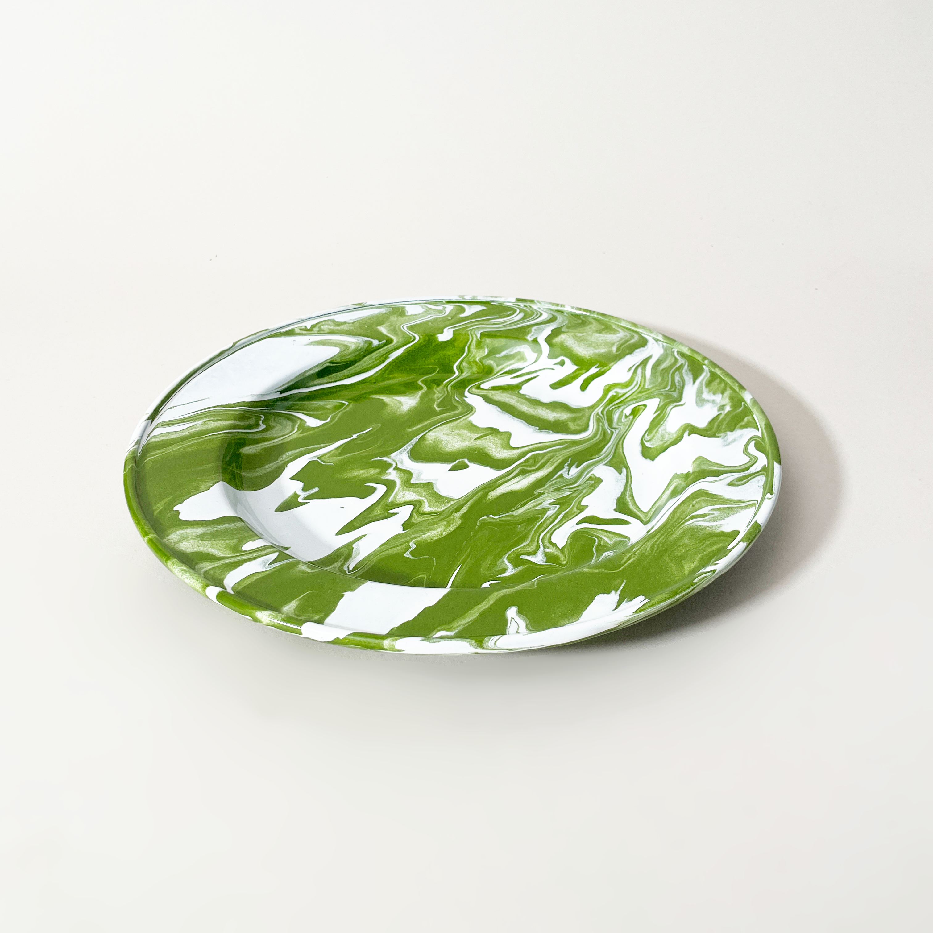 10" Marbled Enamelware Plate