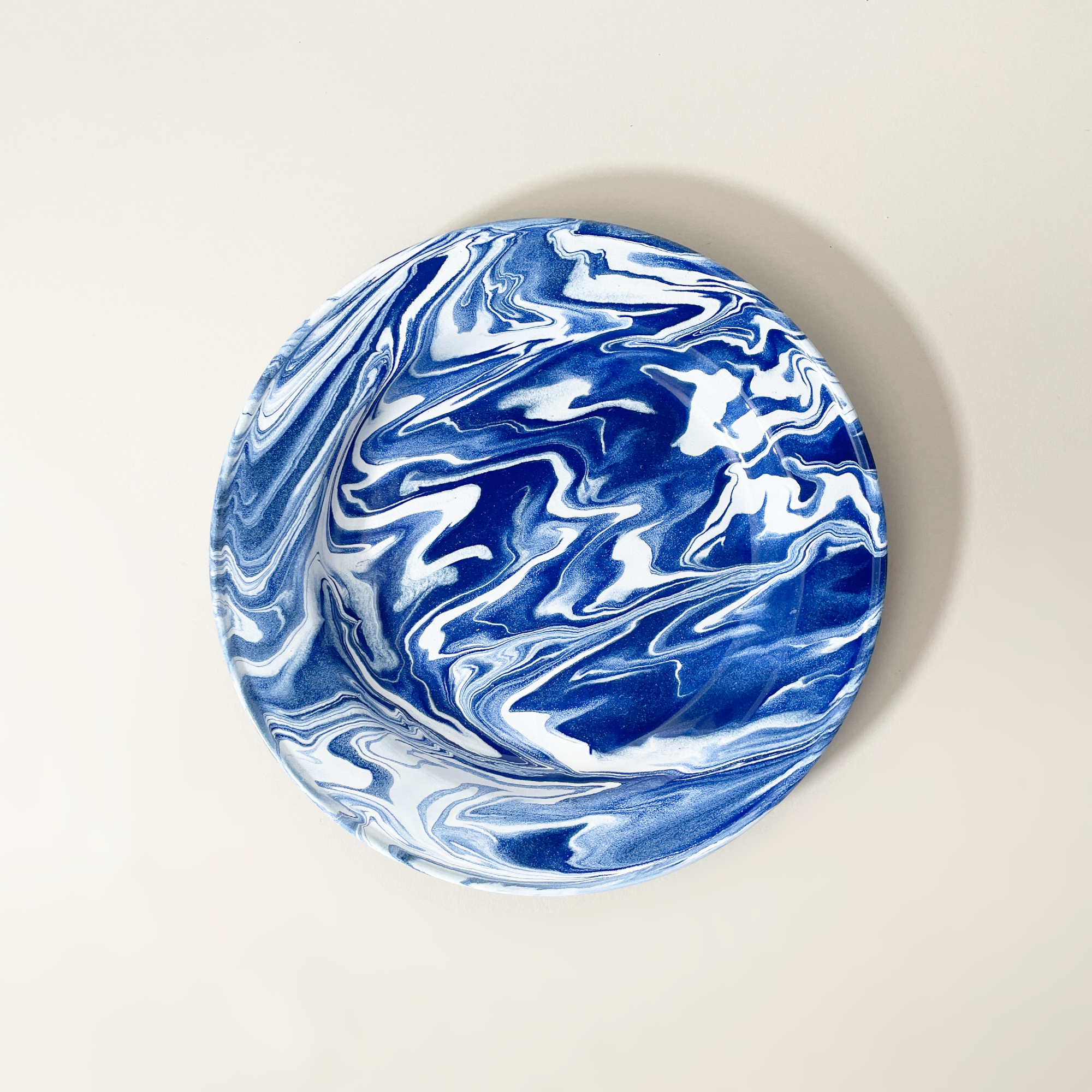 Artesano Iron Works Marbled Enamelware Plate 10", Blue