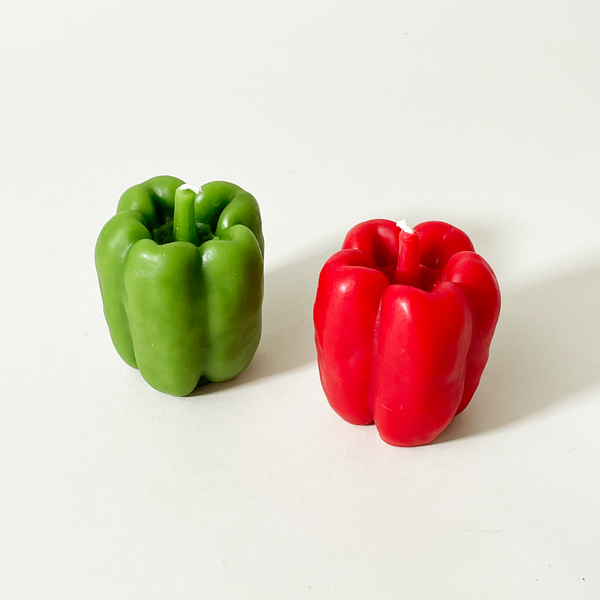 Bell Pepper-Shaped Beeswax Candle