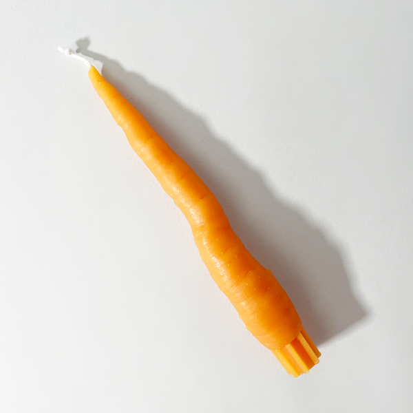 Carrot-Shaped Beeswax Taper Candle