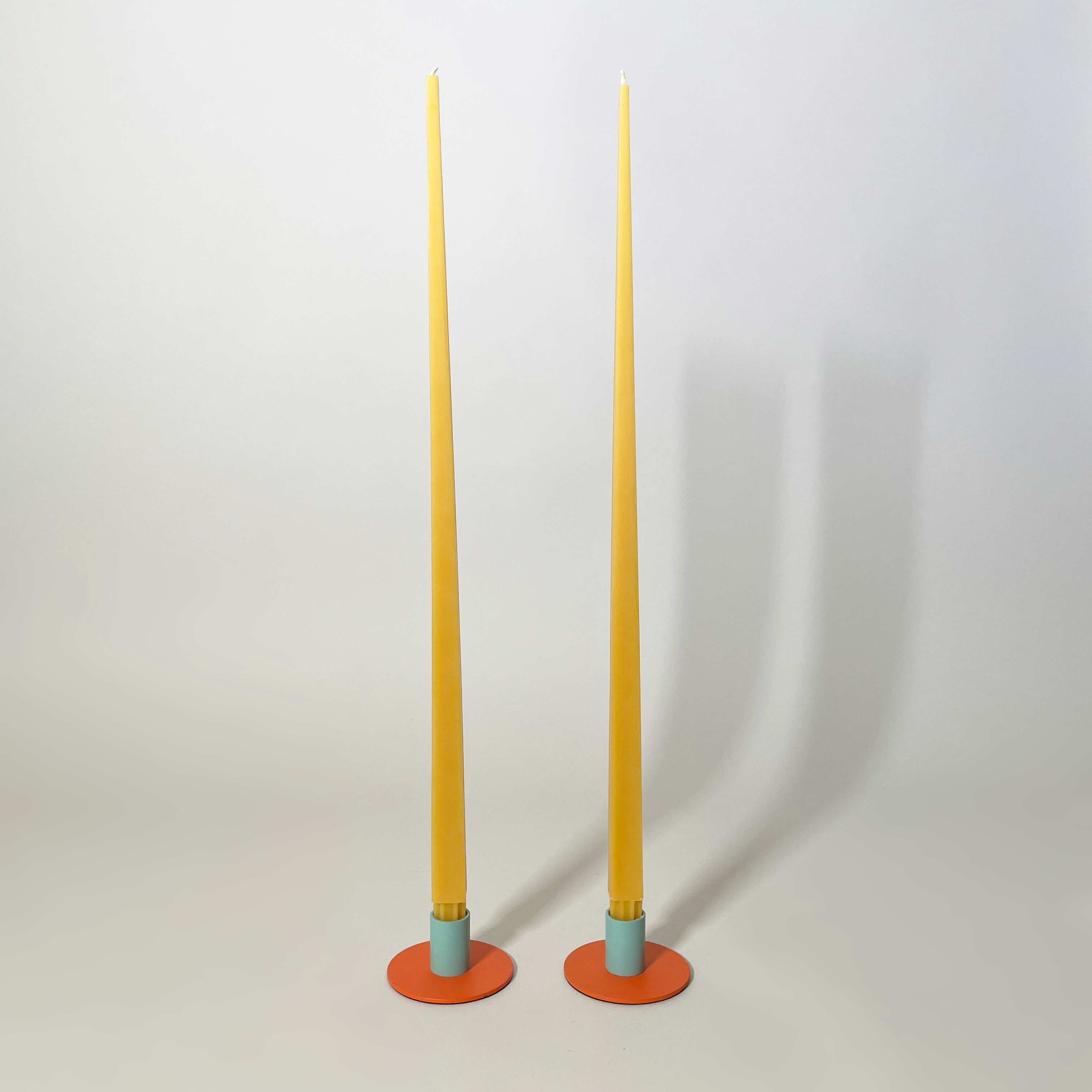 20" Beeswax Taper Candles, Set of 2