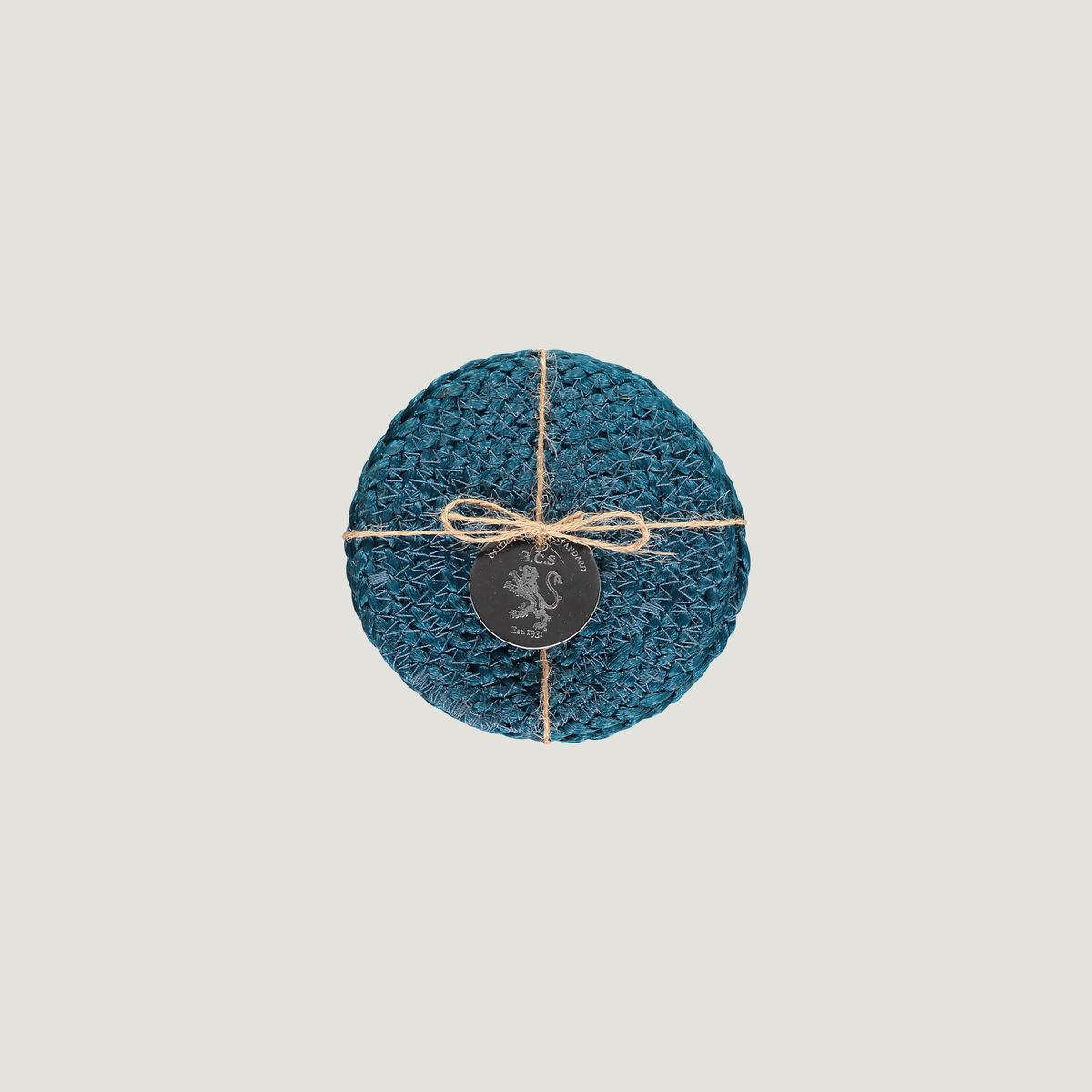 Round Jute Coasters, Set of 4