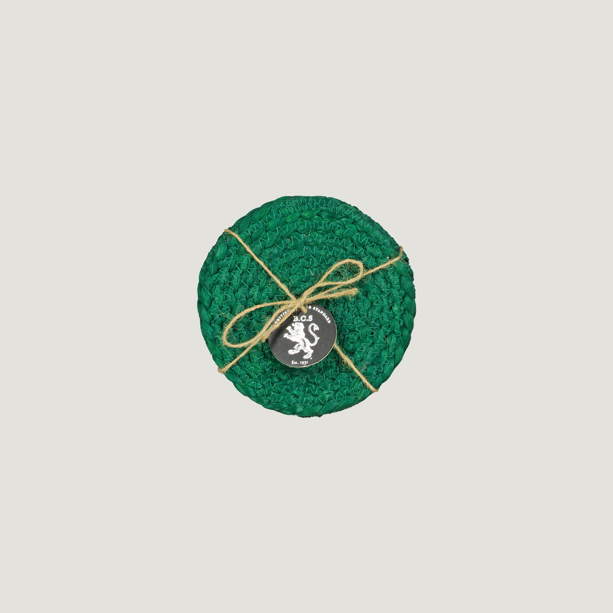 Round Jute Coasters, Set of 4