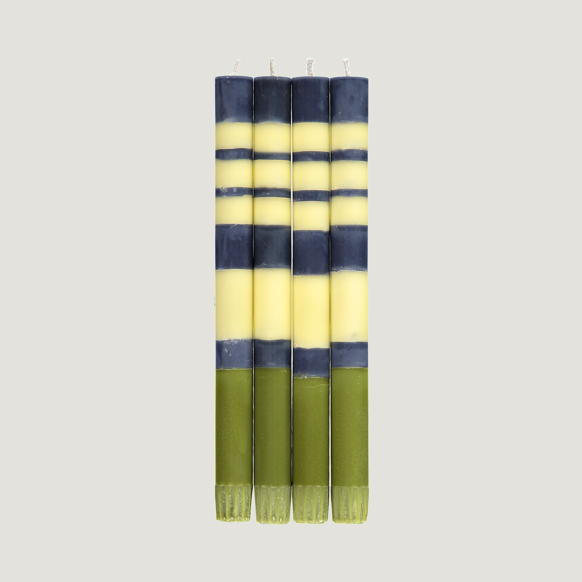 Striped Dinner Candle, Set of 4