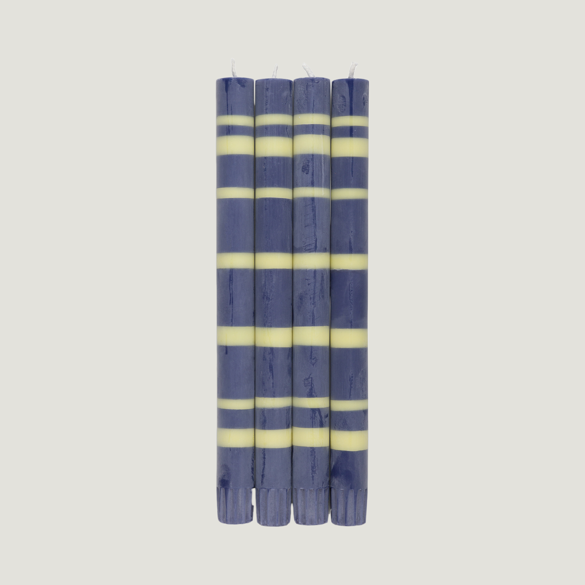 Striped Dinner Candle, Set of 4