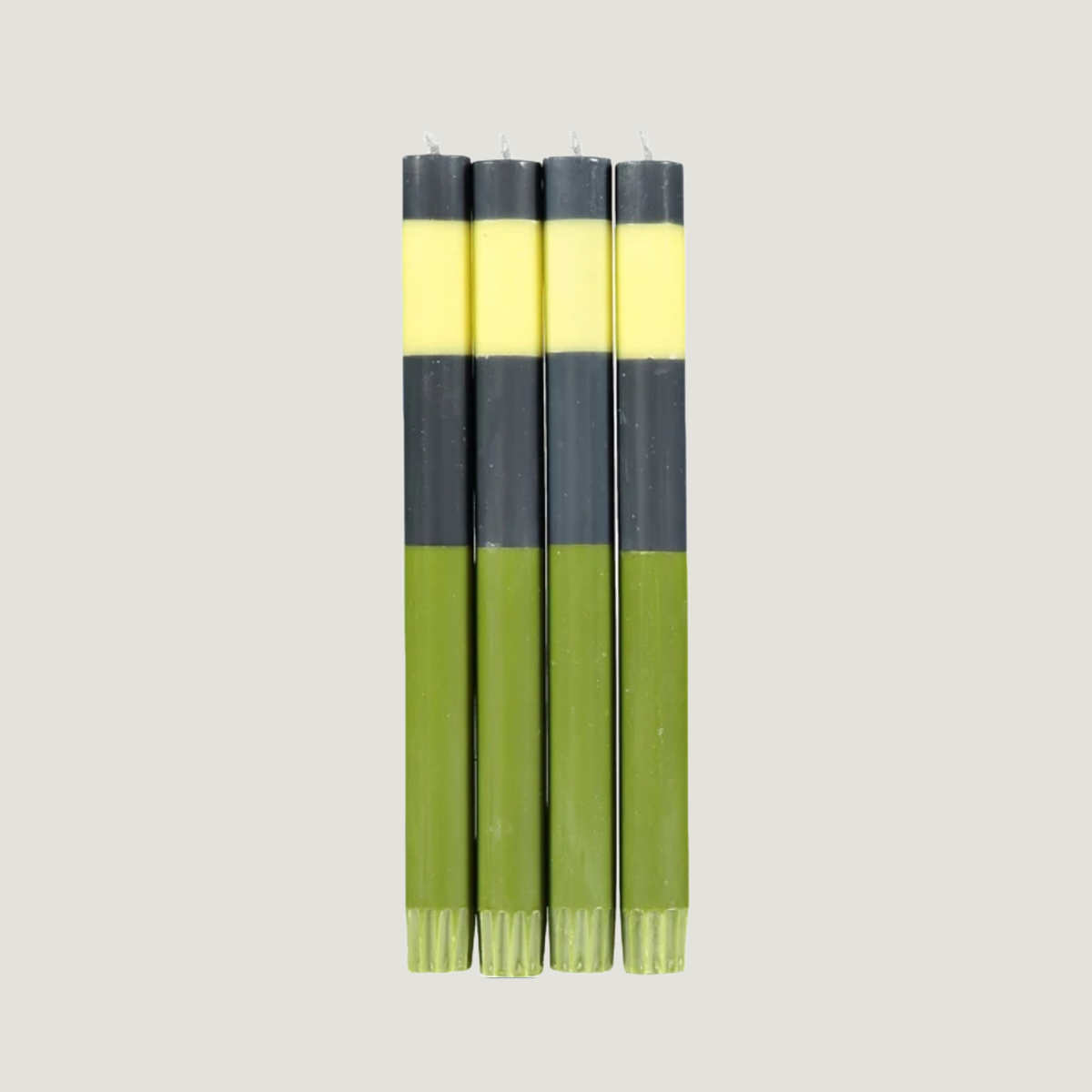 Striped Dinner Candle, Set of 4