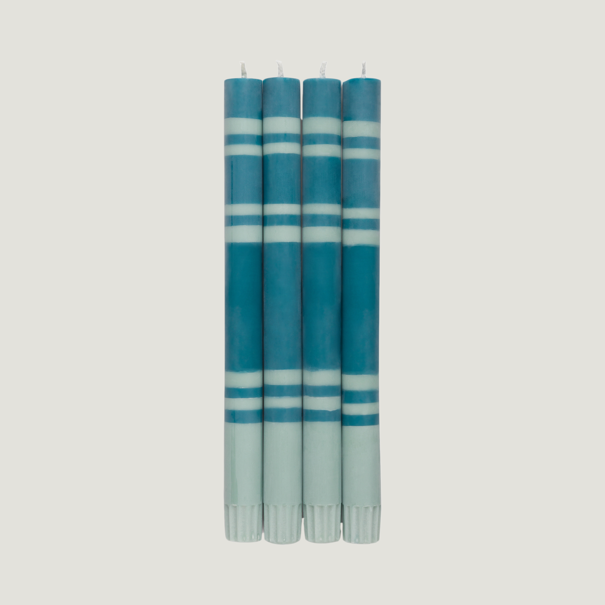 Striped Dinner Candle, Set of 4