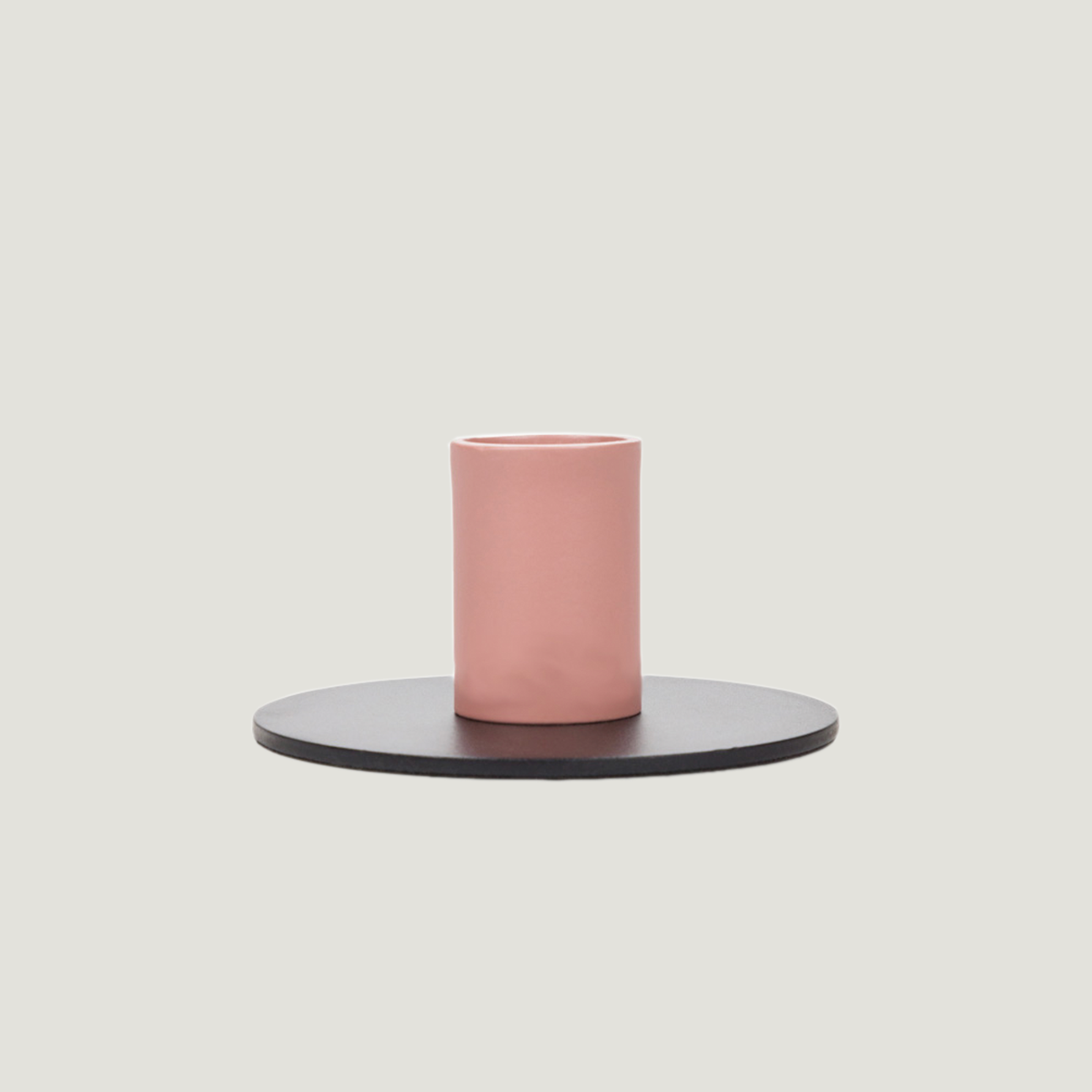 Two-Tone Metal Candle Holder