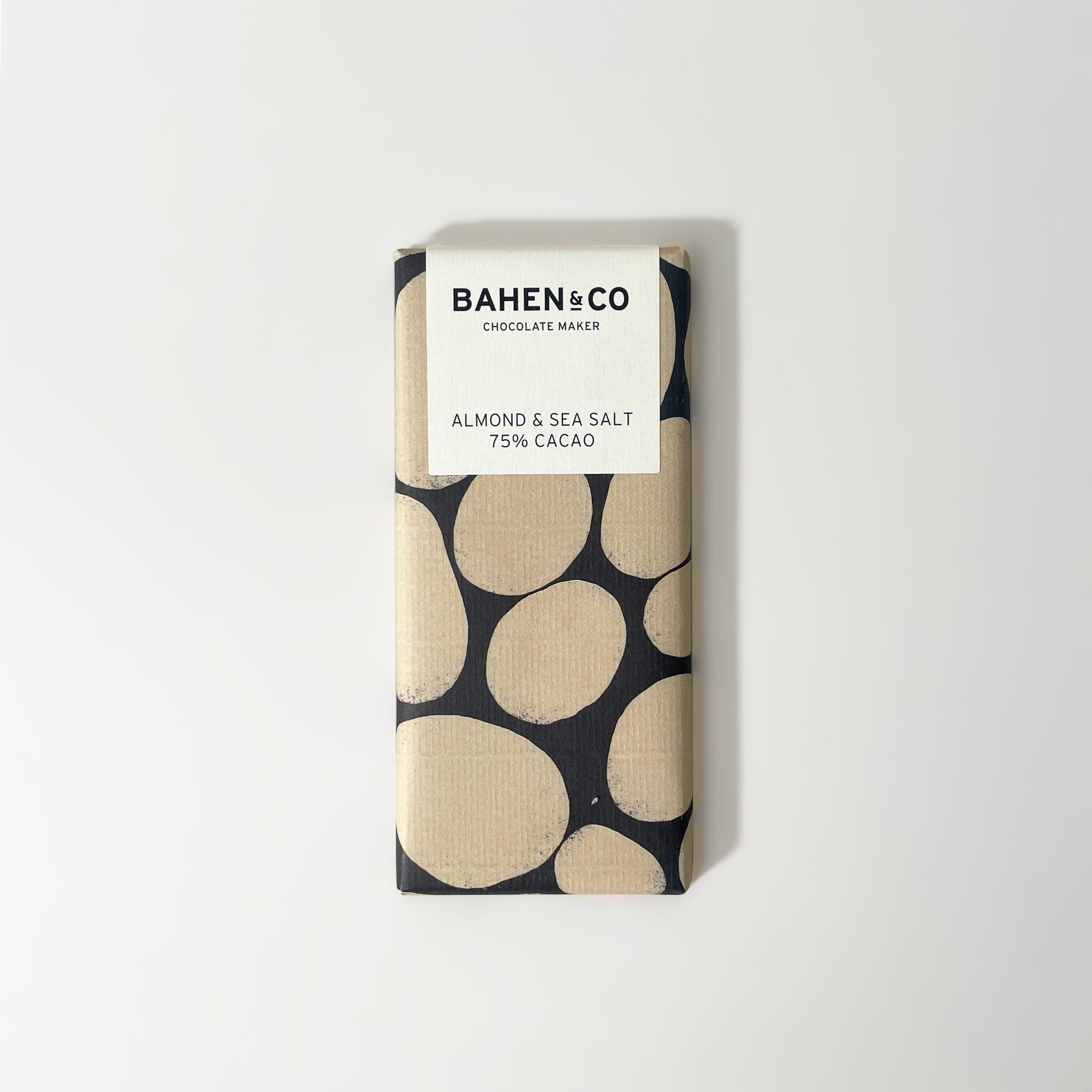 Bahen&Co Small Batch Chocolate Bar Almond & Sea Salt 75% Cacao
