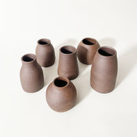 Bowman Ceramics - Deep Brown Stoneware Vases - R&D Goods