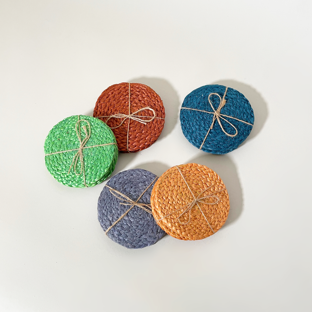 BRITISH COLOUR STANDARD Jute Coasters, Set of 4 – R&D Goods
