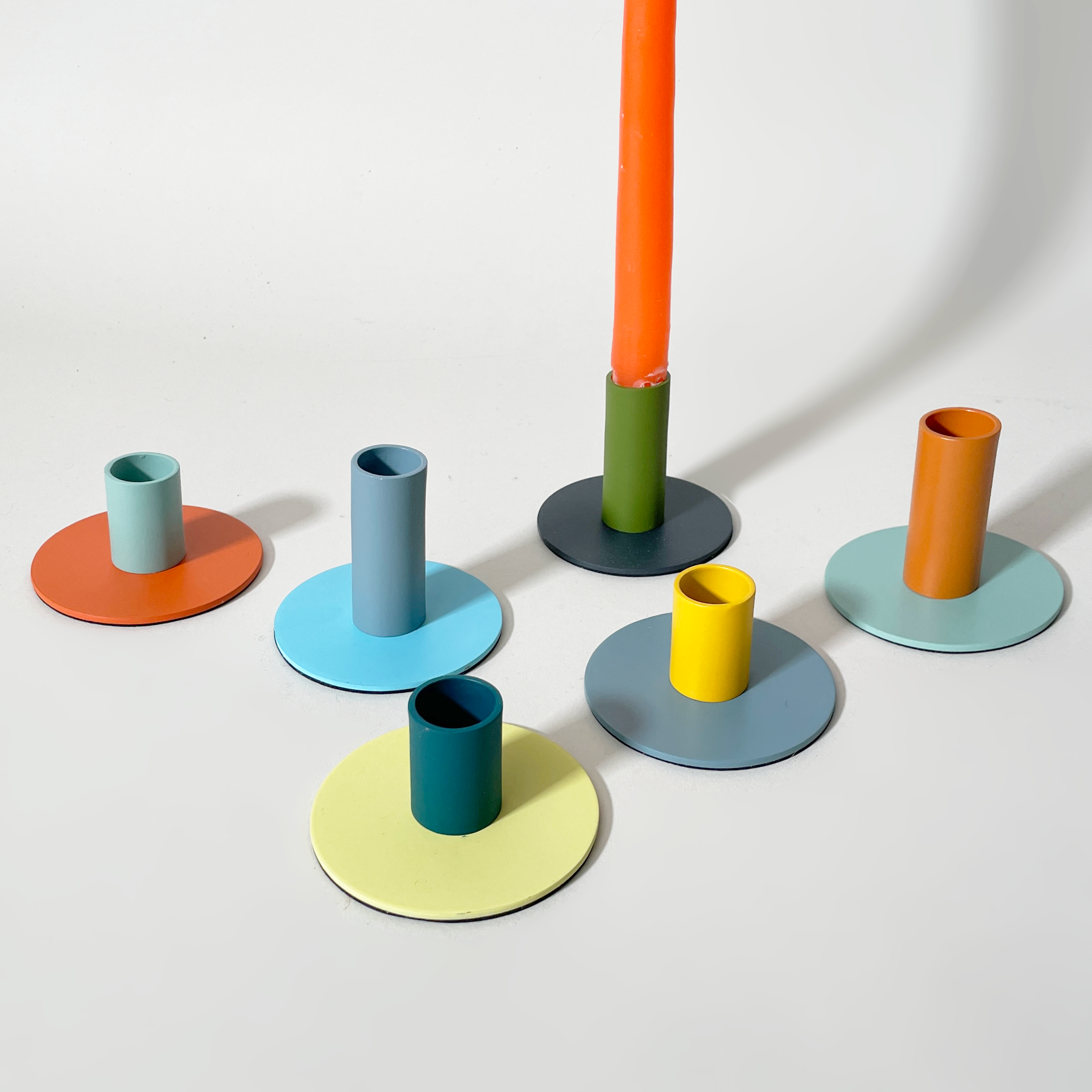 Tall Two-Tone Candle Holder