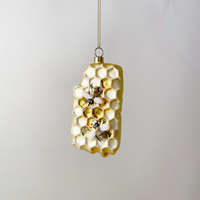 Honeycomb Blown Glass Ornament