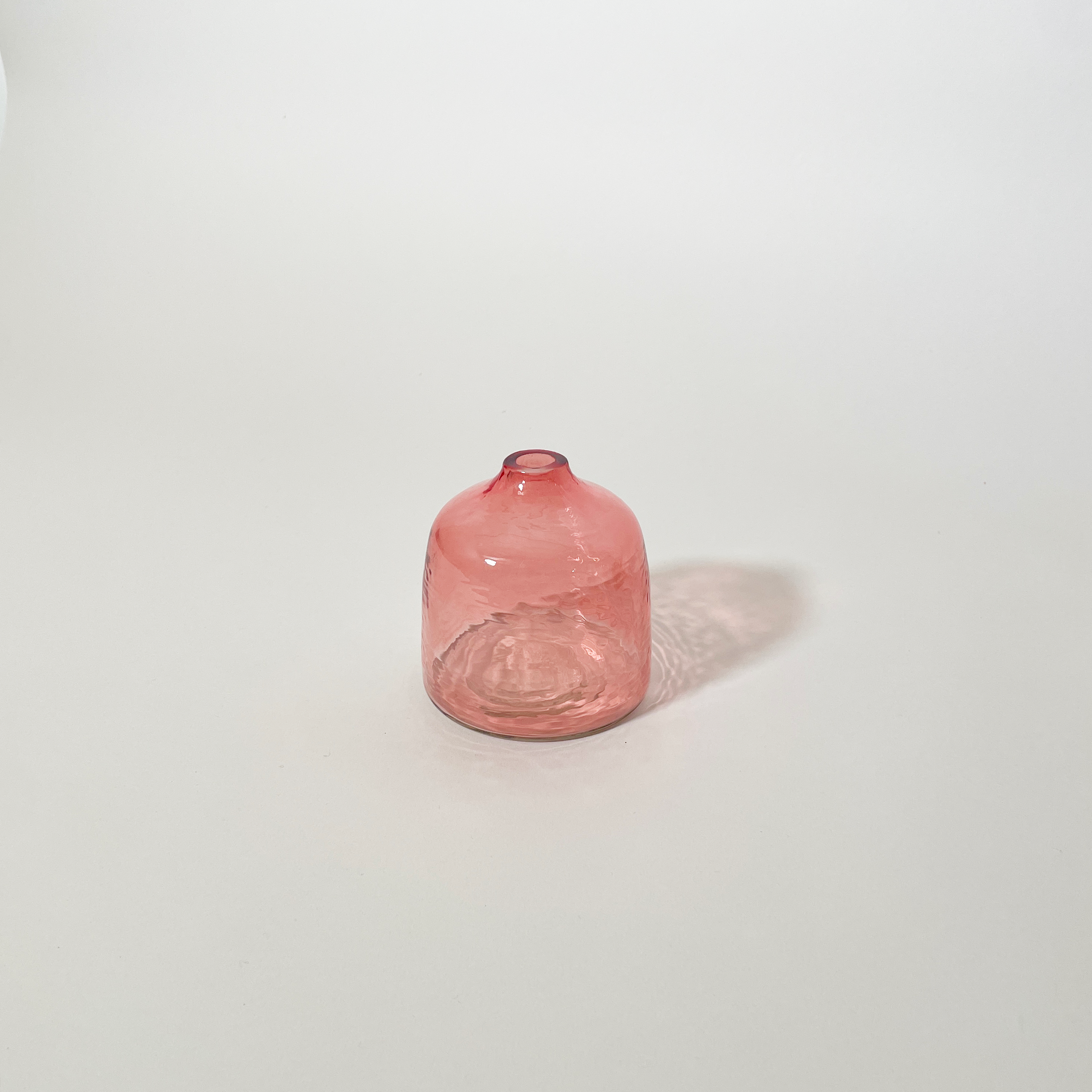 Handblown Hammered Glass Bud Vase, Short