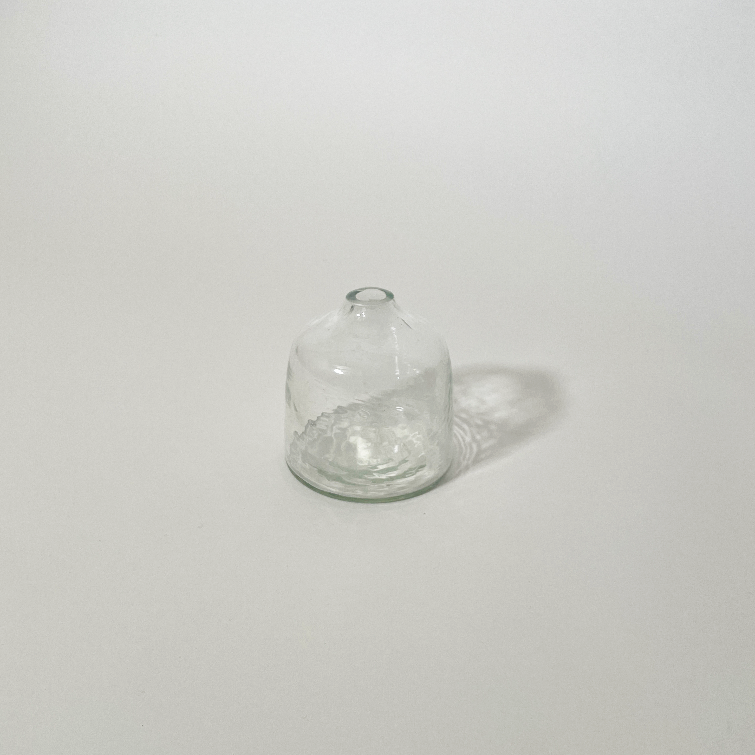 Handblown Hammered Glass Bud Vase, Short