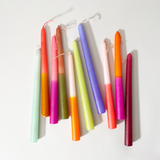 Cometa Home Colorful Two-Tone Taper Candles
