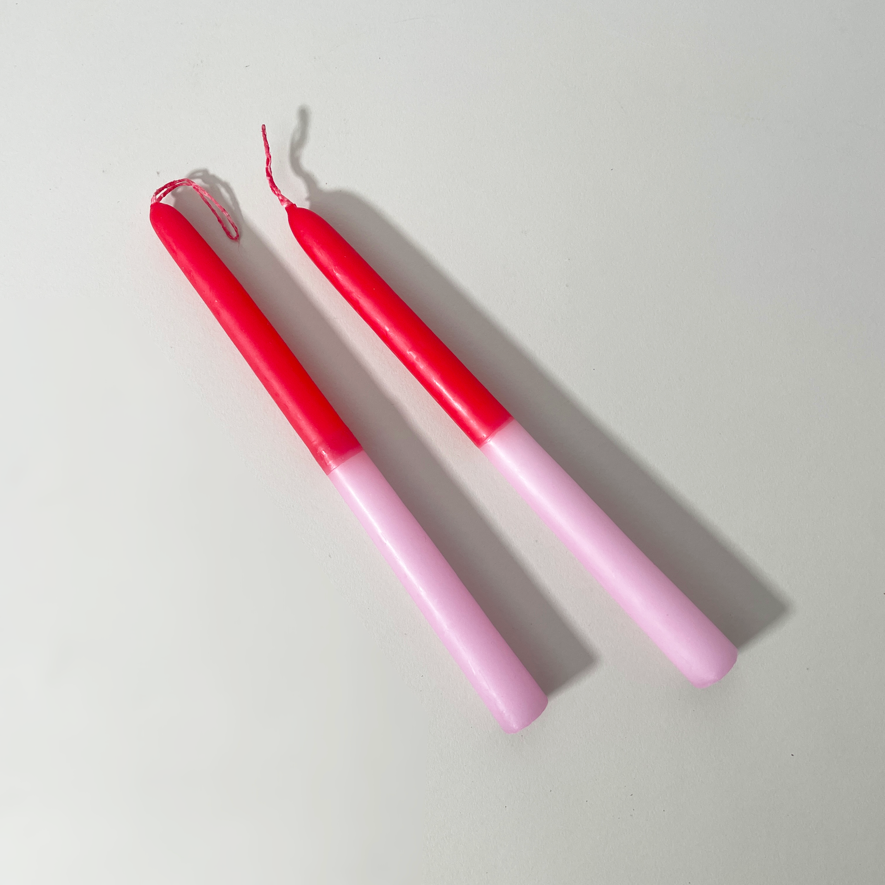 Two-Tone Taper Candles, Set of 2