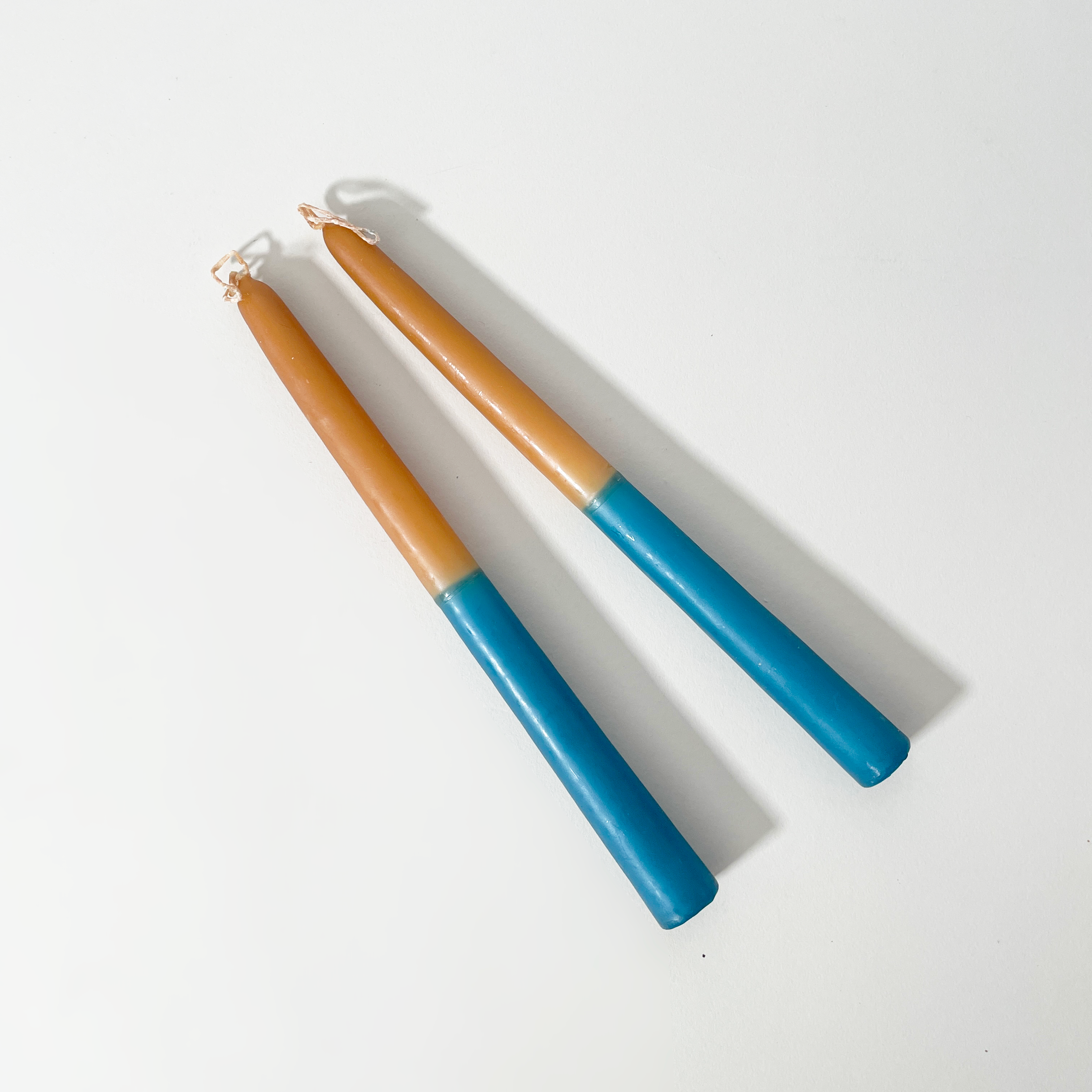 Two-Tone Taper Candles, Set of 2