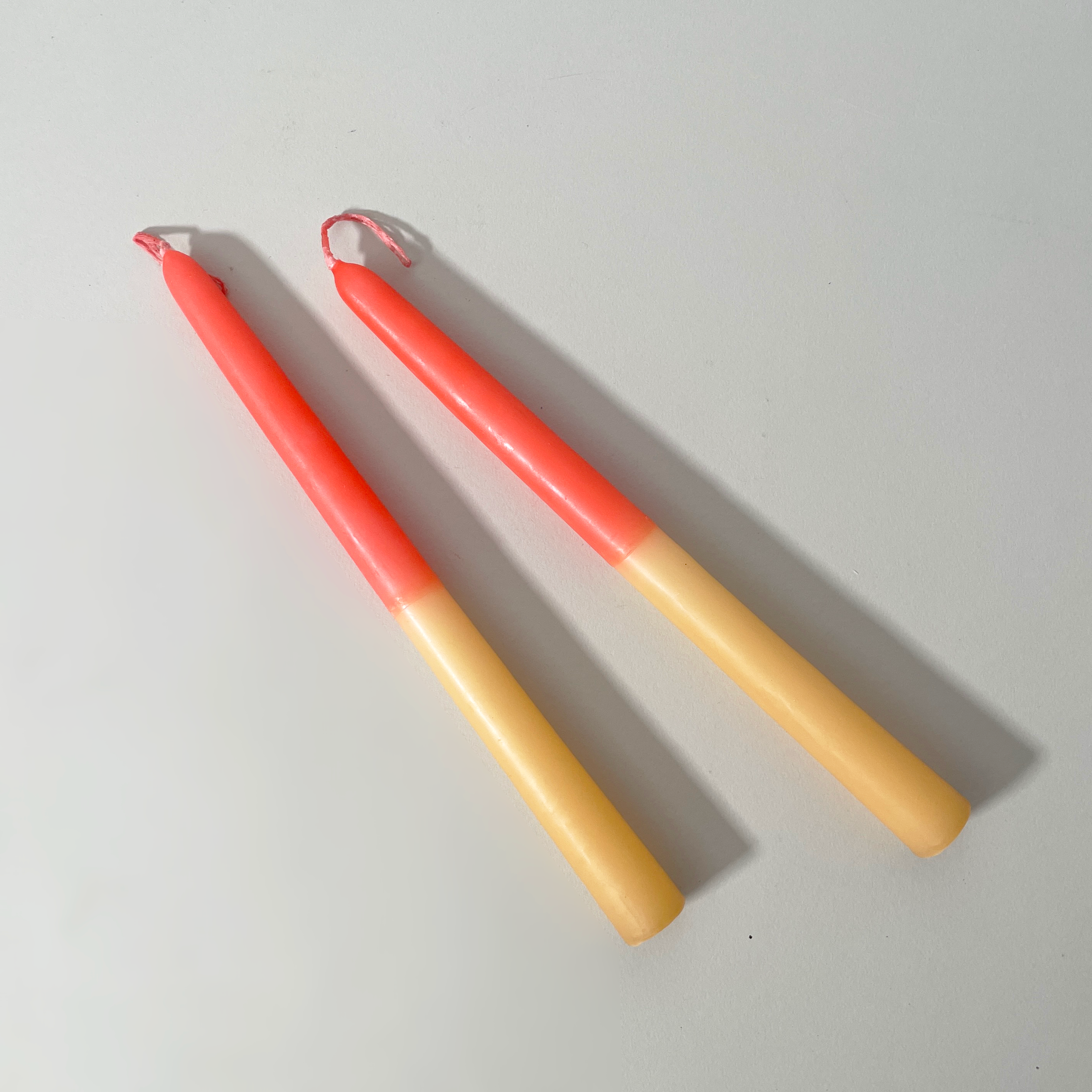 Two-Tone Taper Candles, Set of 2