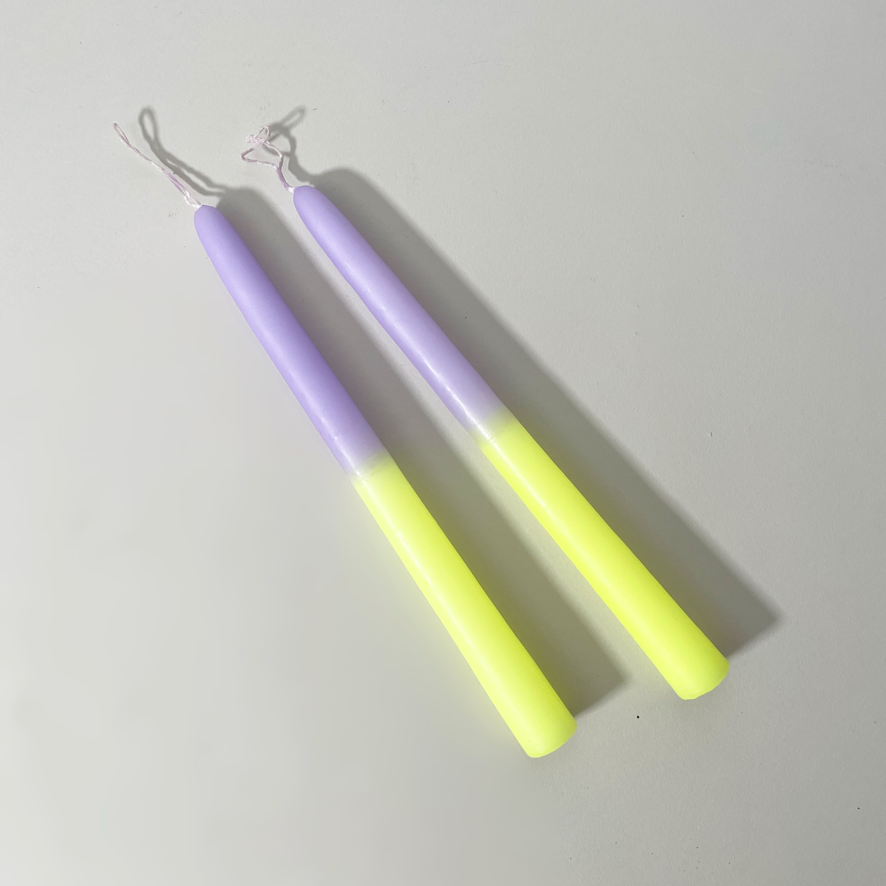 Two-Tone Taper Candles, Set of 2
