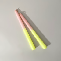 Two-Tone Taper Candles, Set of 2