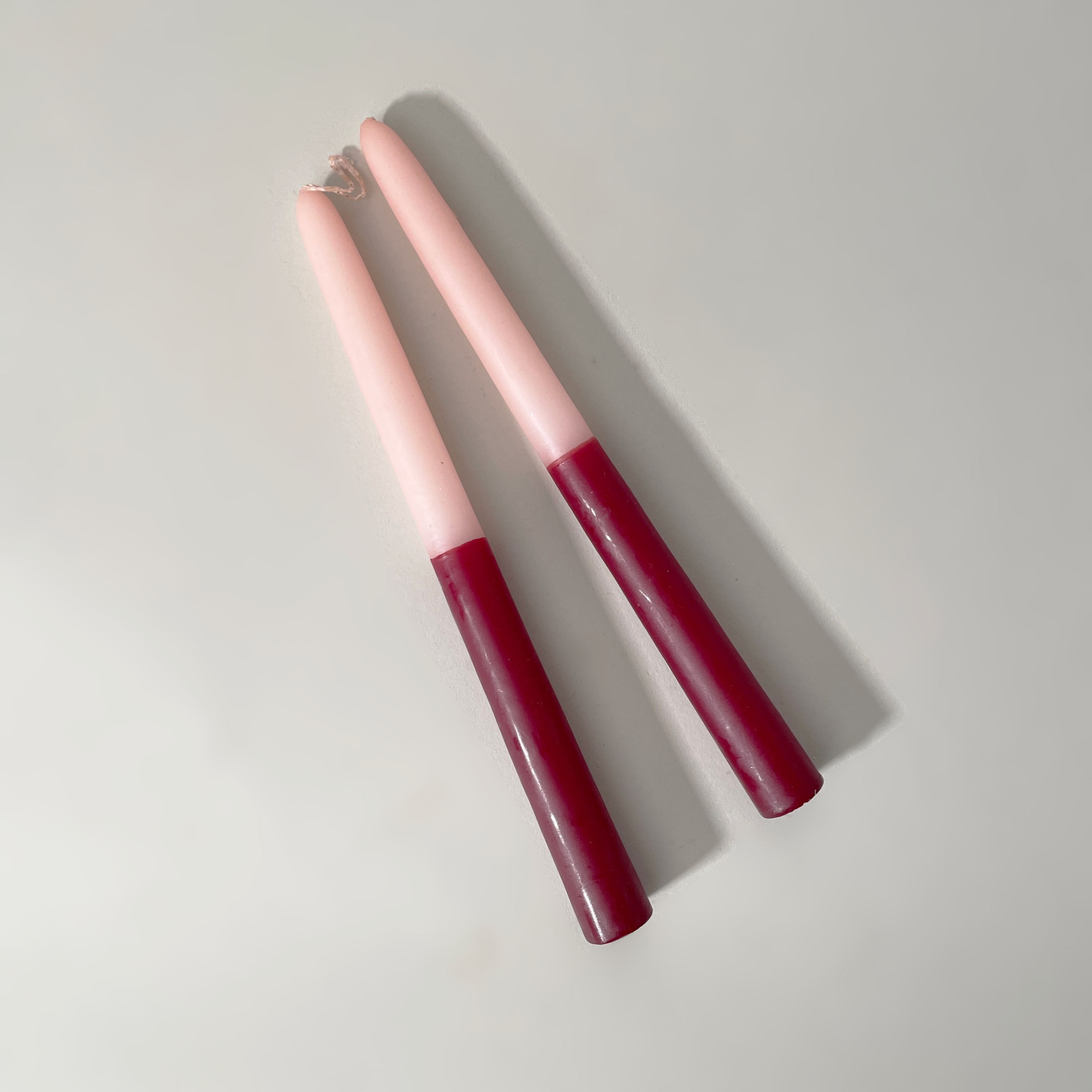 Two-Tone Taper Candles, Set of 2