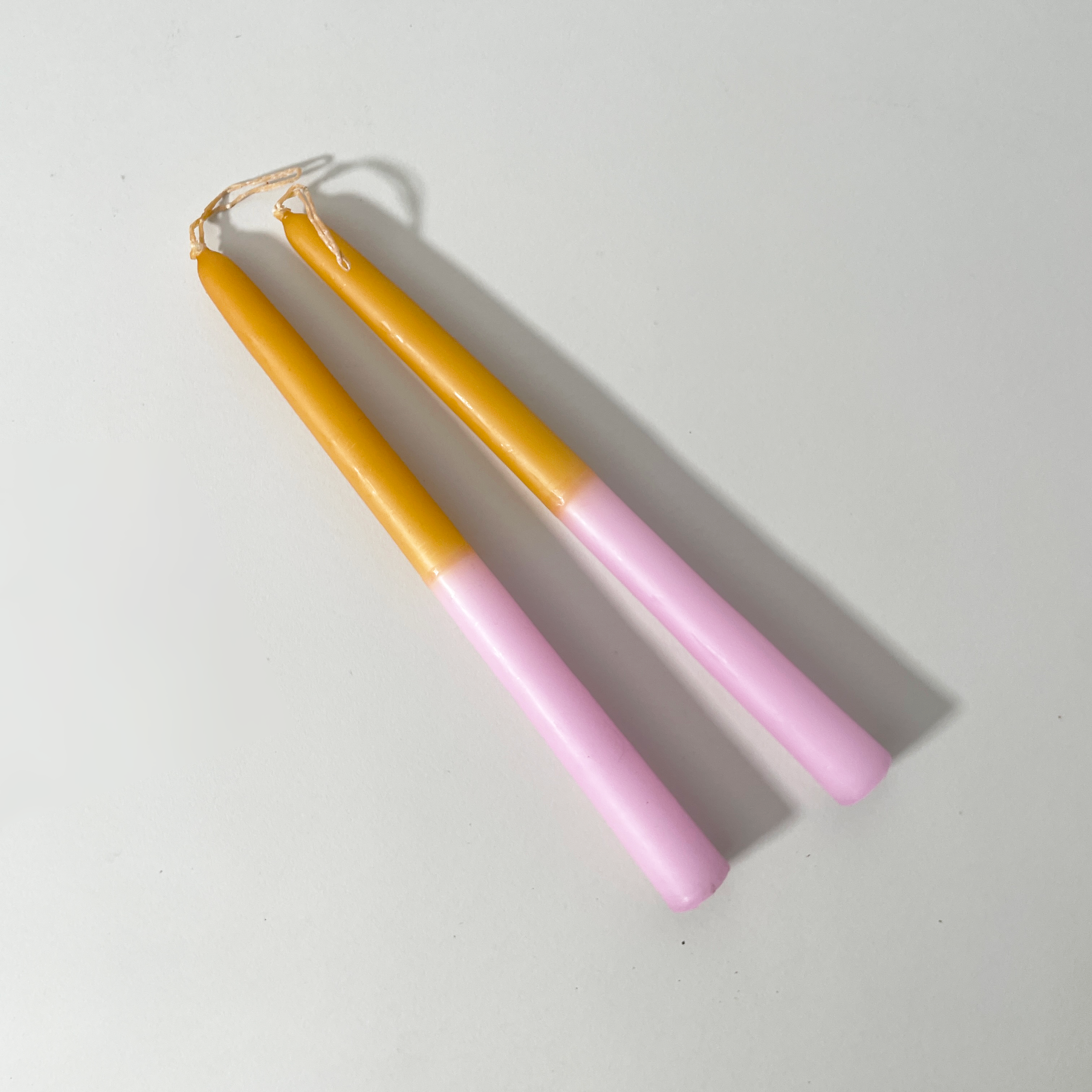 Two-Tone Taper Candles, Set of 2