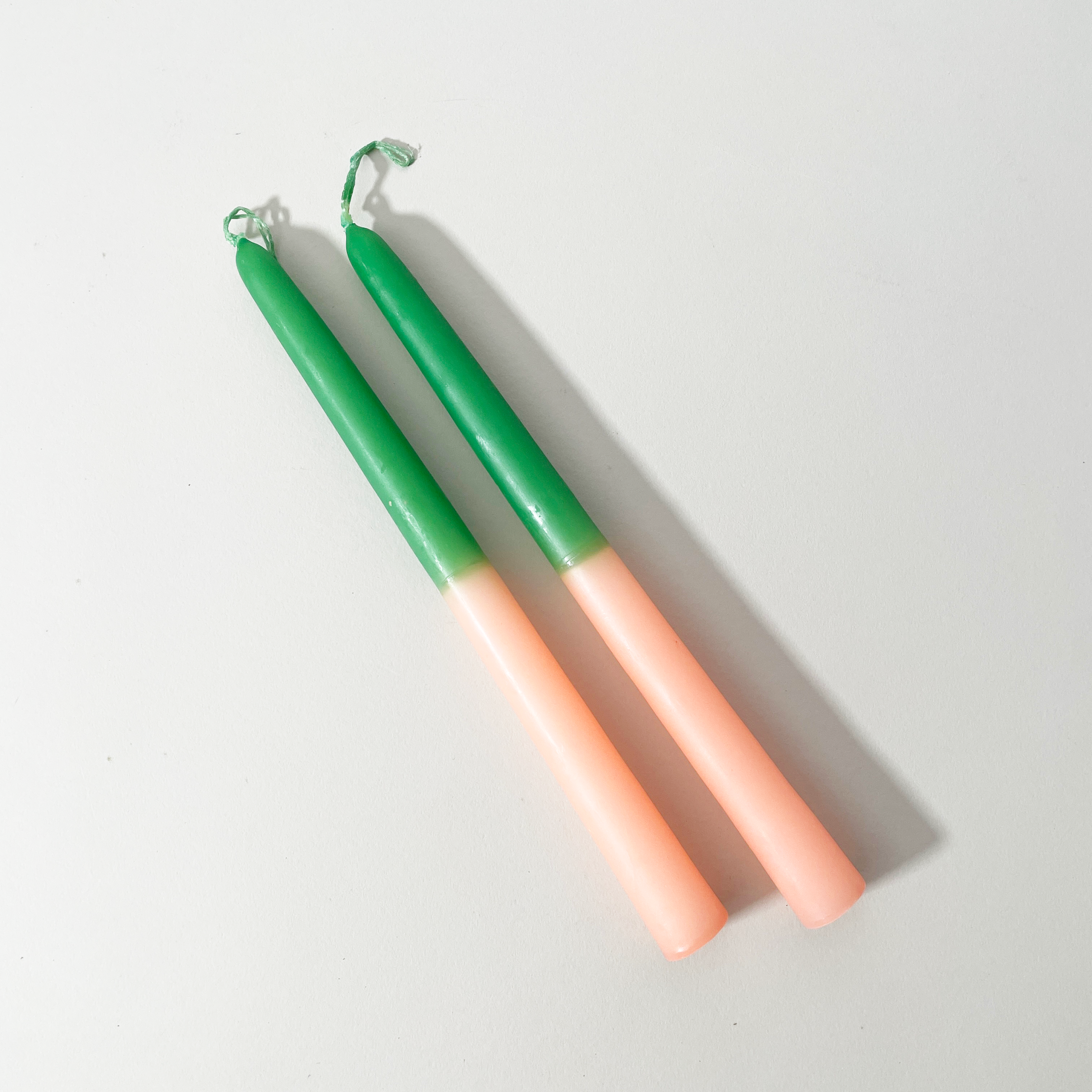 Two-Tone Taper Candles, Set of 2