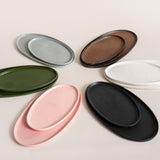 Creating Comfort Lab Handmade Stoneware Oval Serving Platters