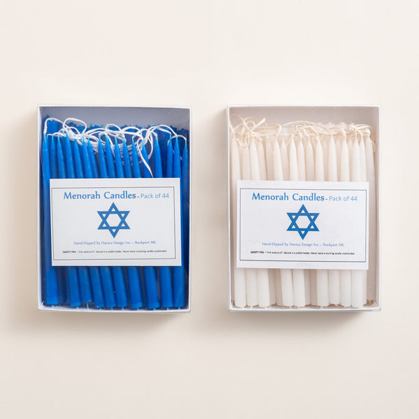 Danica Design Hand-Dipped Menorah Candles, Box of 44